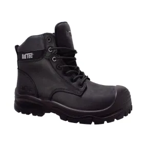 AdTec Mens 6in Waterproof Composite Toe Black Work Boots