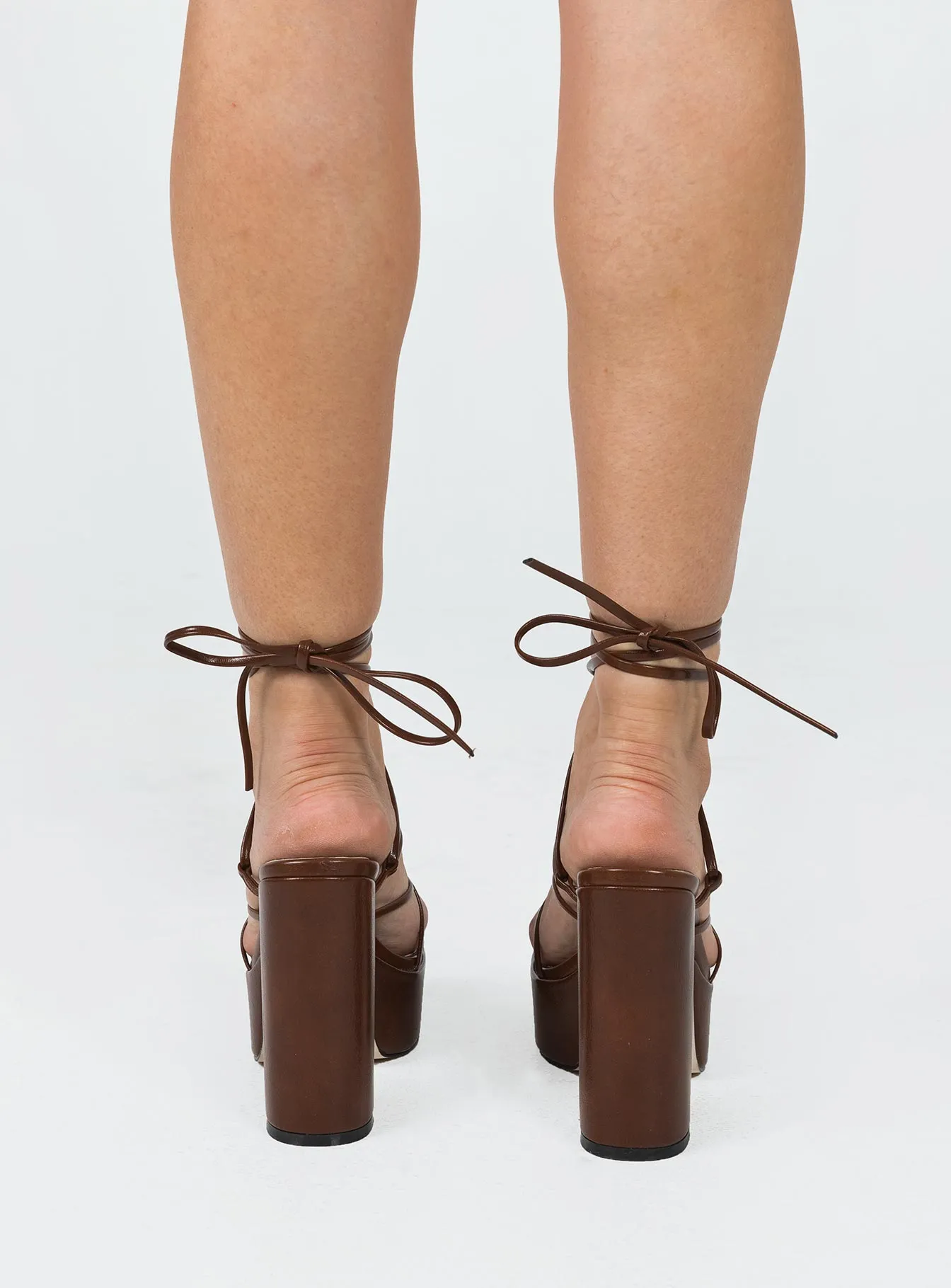 Amato Platform Heels Brown