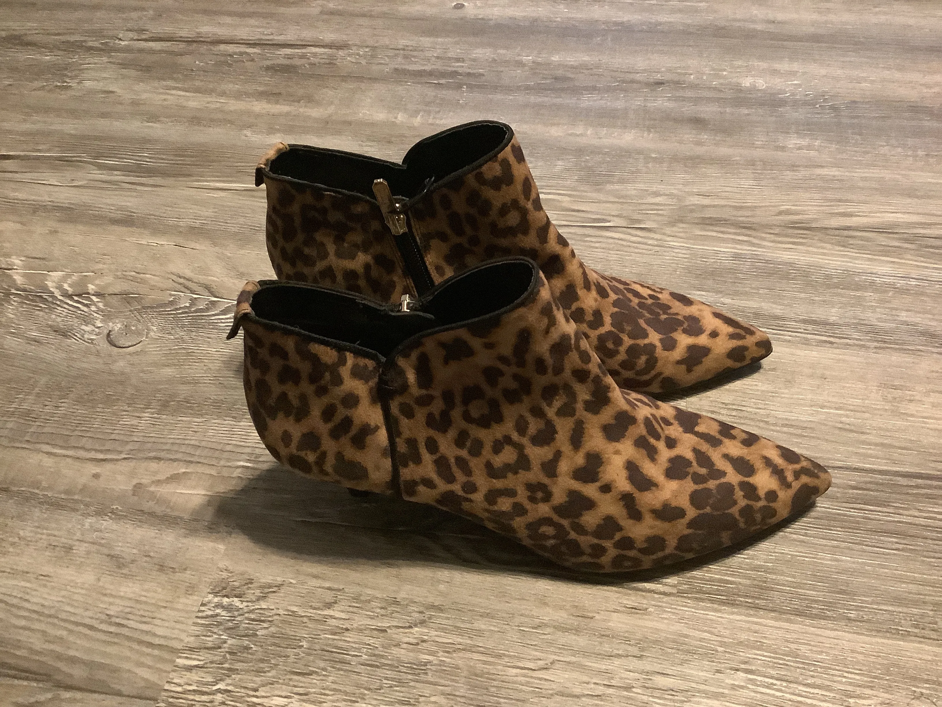 Animal Print Boots Ankle Heels Circus By Sam Edelman, Size 9.5