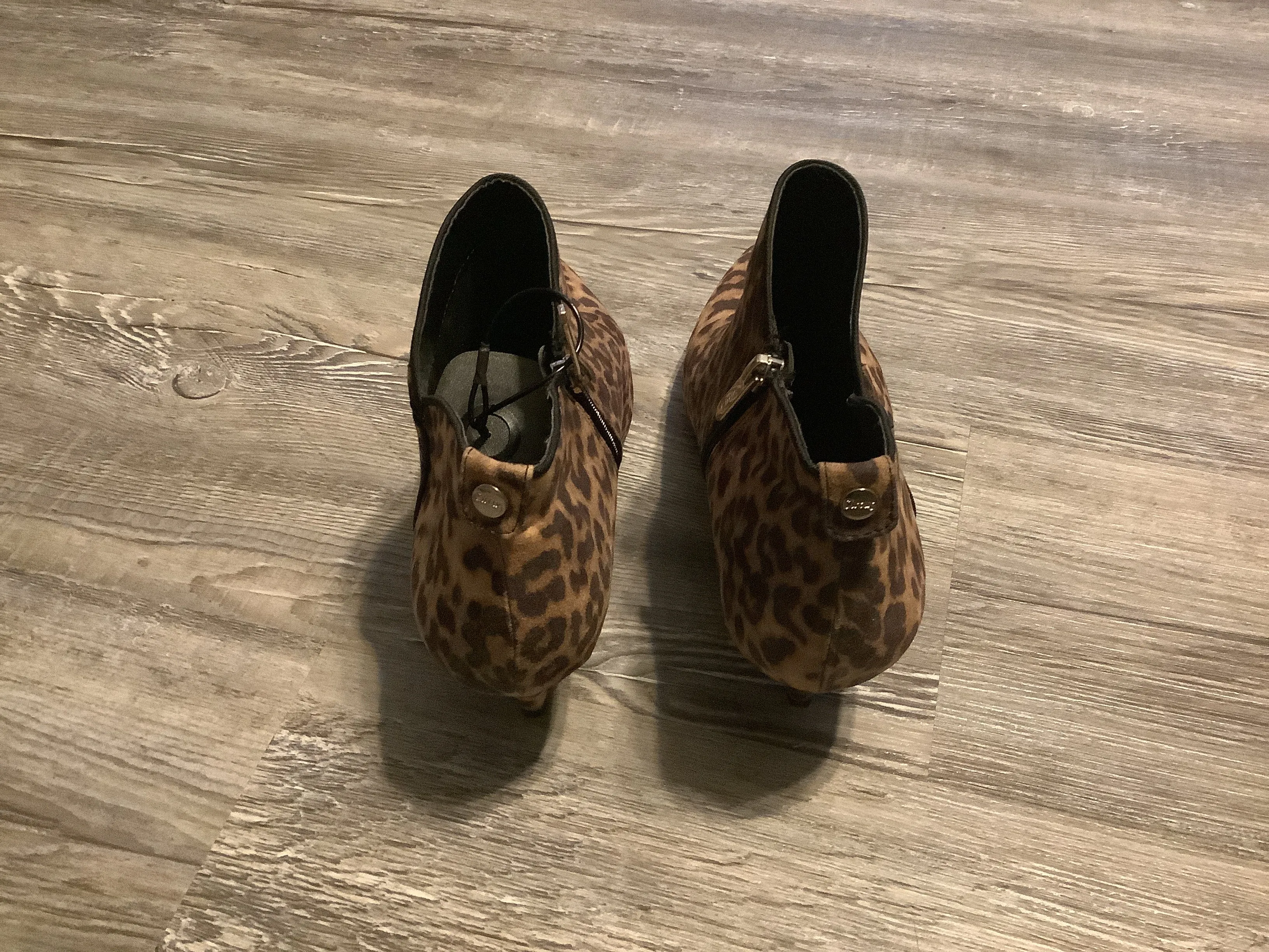 Animal Print Boots Ankle Heels Circus By Sam Edelman, Size 9.5