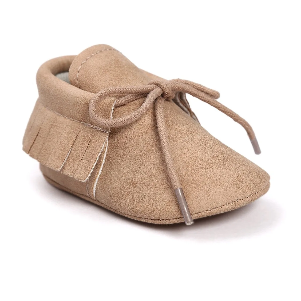 Baby Laced Fringe Moccasins