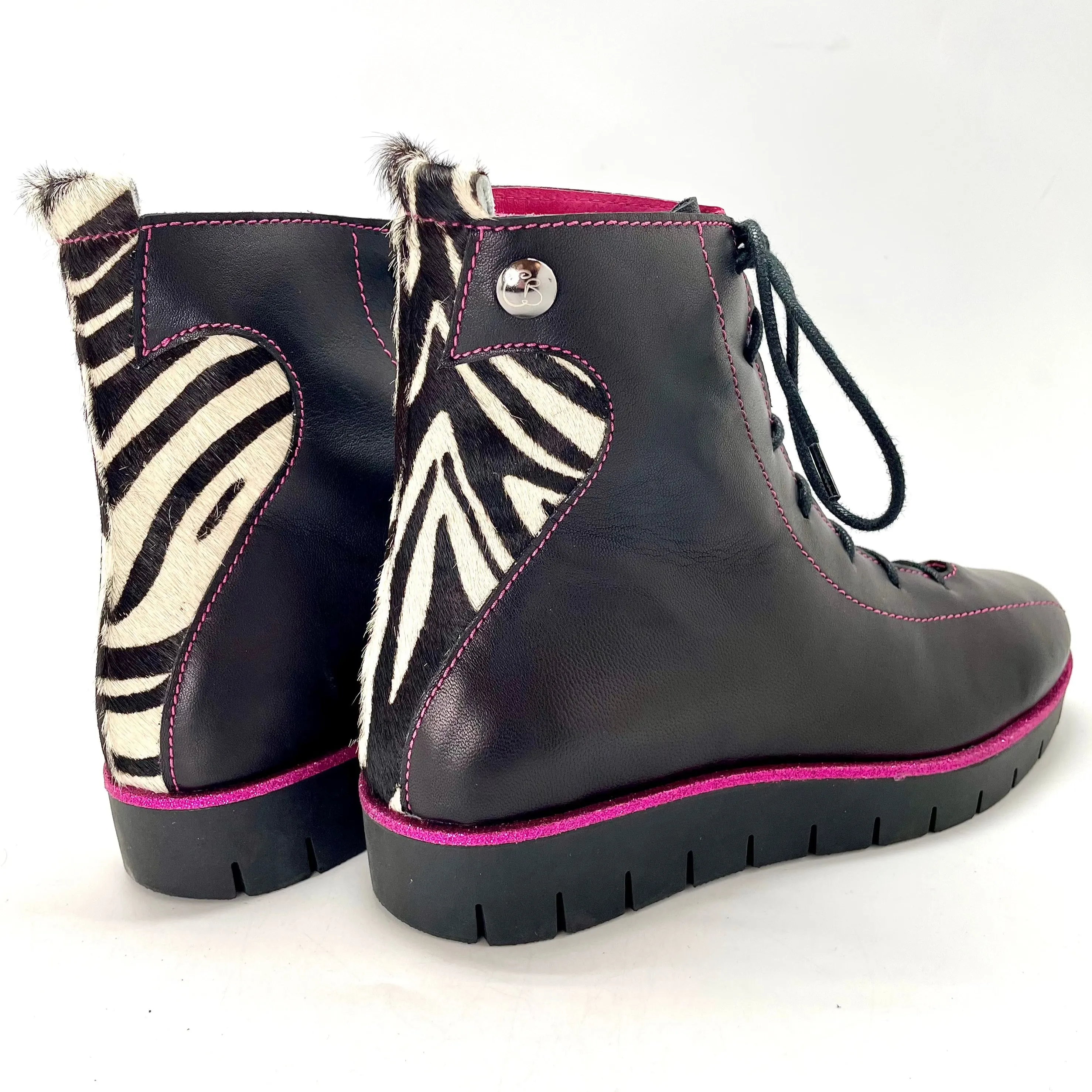 Bang - Black/Zebra-ankle boot