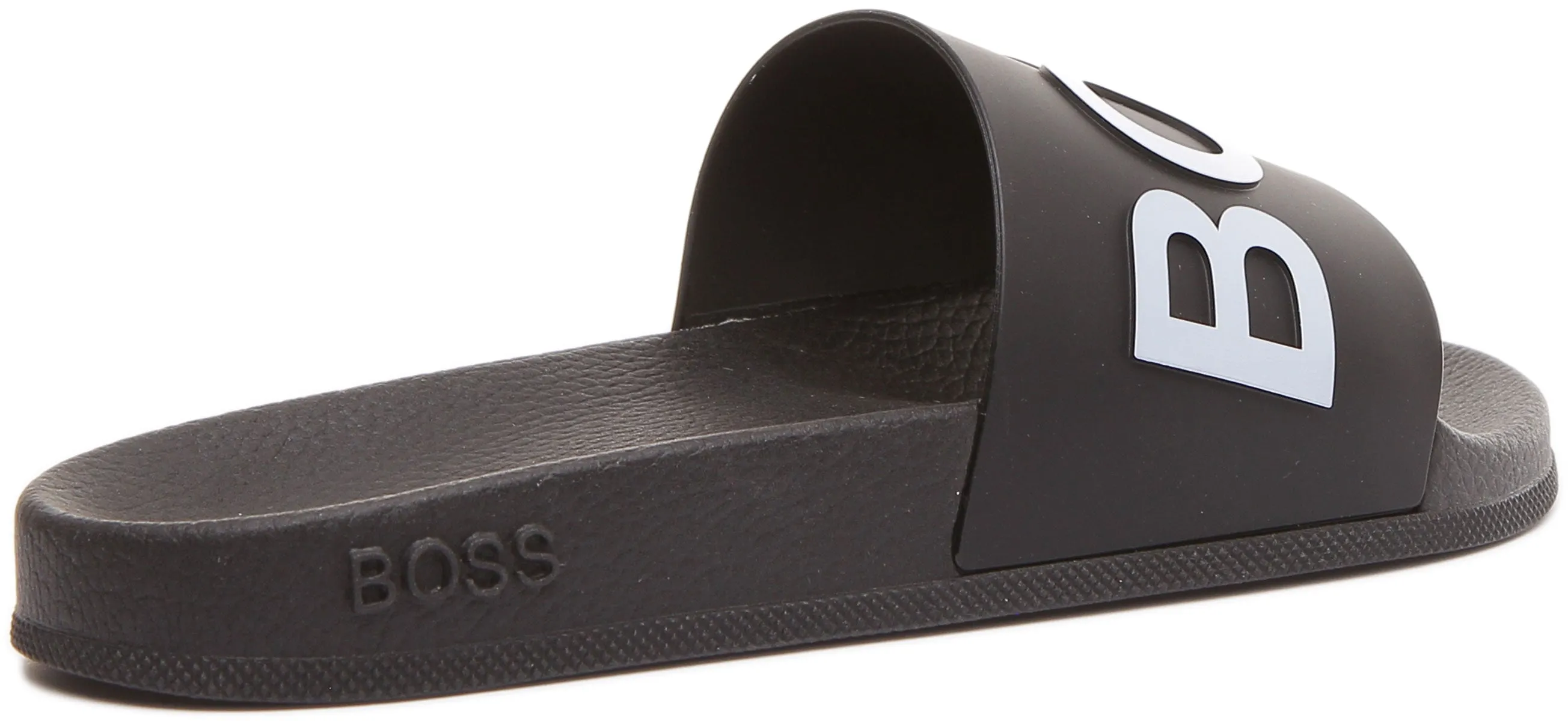 BOSS Bay Sliders In Black White For Men