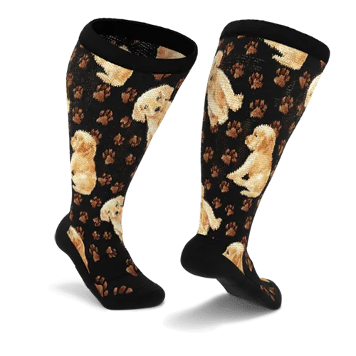 Golden Puppy Non-Binding Diabetic Socks