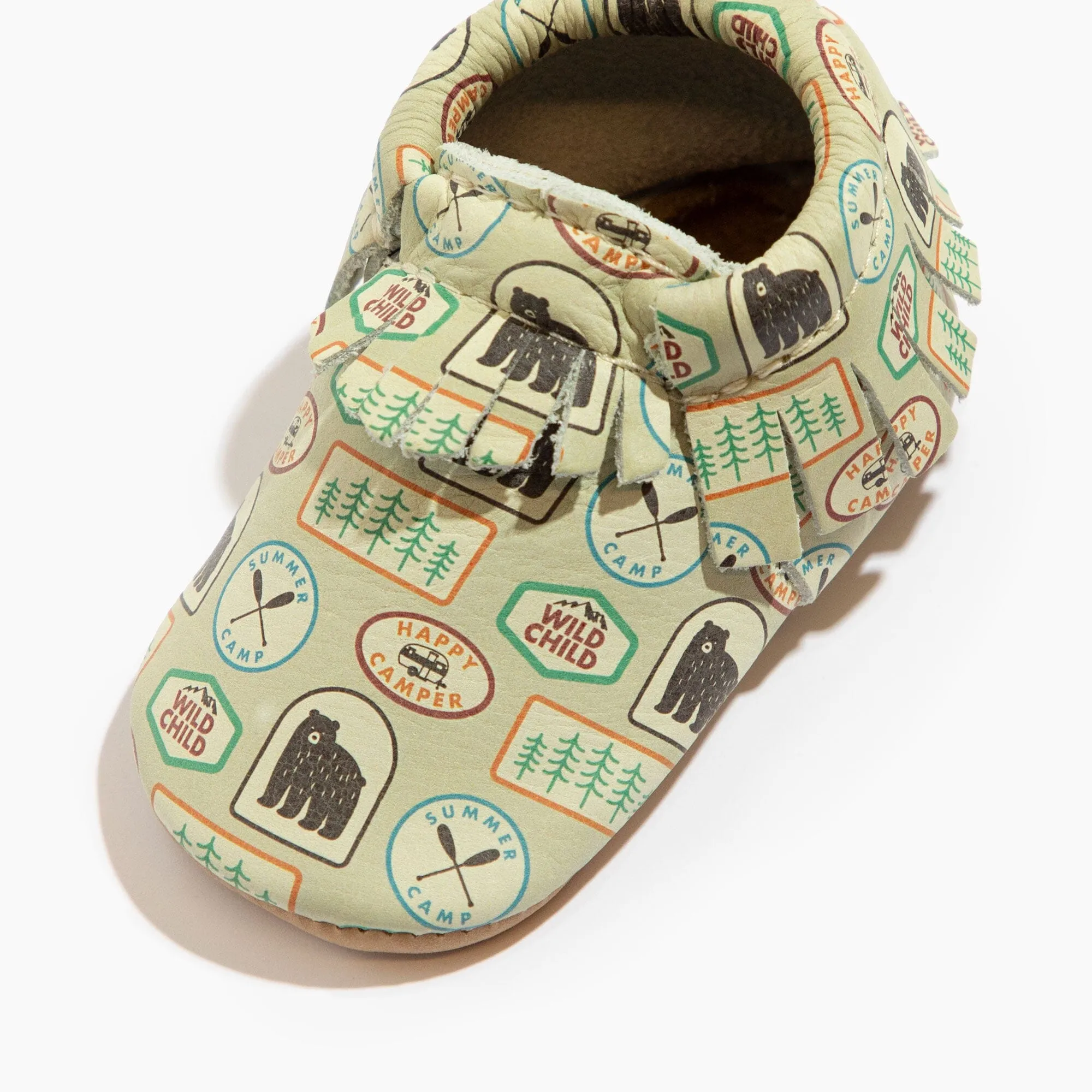 Gone Camping Moccasin Baby Shoe