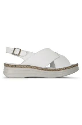 Made in Turkey Leather Sandal | WHITE | RIELY YY