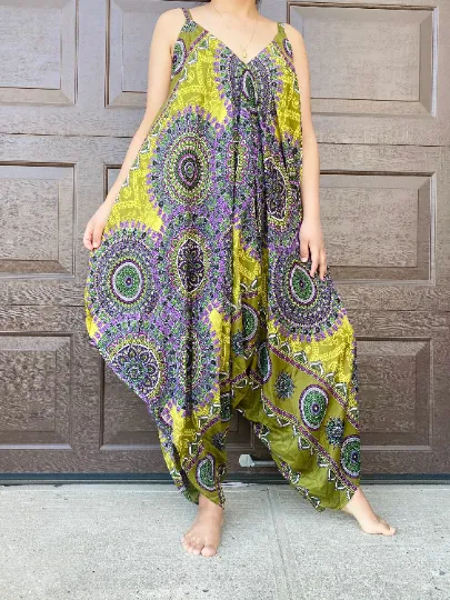 Mandala Print Wide Leg Jumpsuit