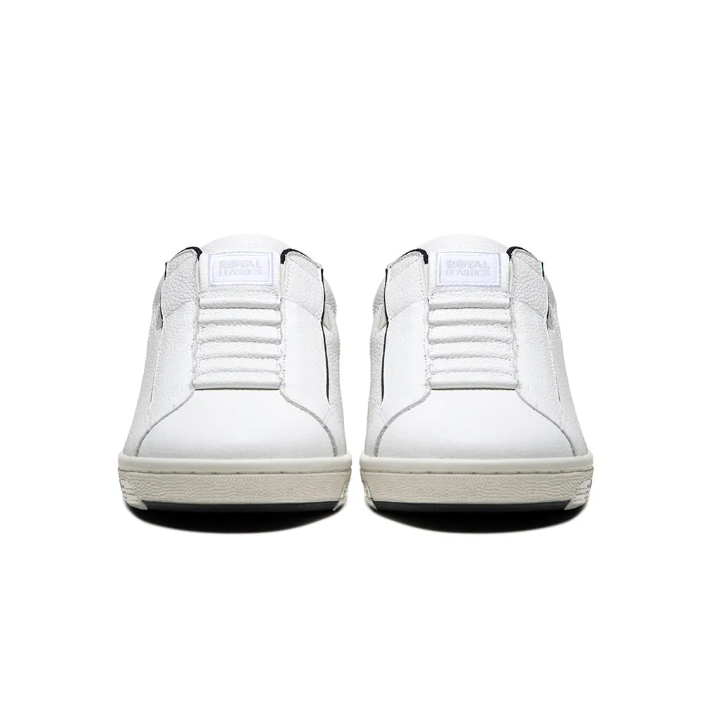 Men's Adelaide White Black Leather Sneakers 02641-009