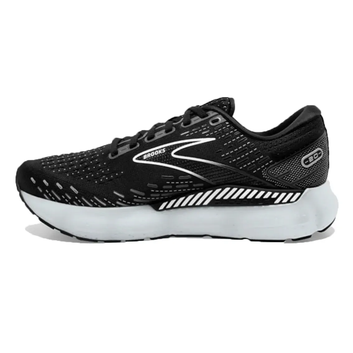 Mens Brooks Glycerin GTS 20 (Wide) - Black/ White