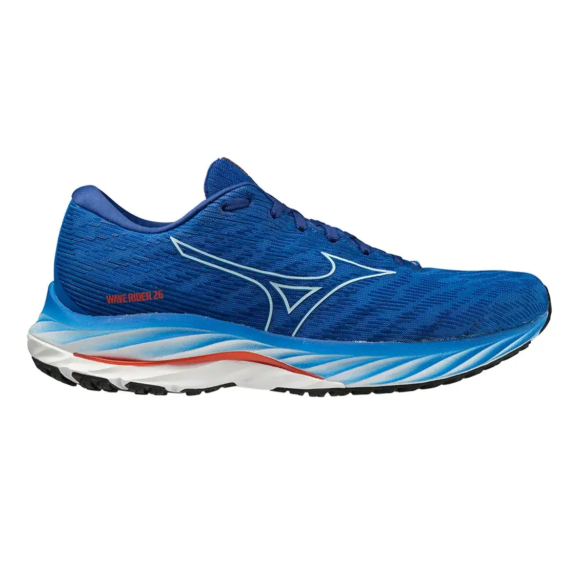 Mens Mizuno Wave Rider 26 - Super Sonic / Ice Water / Cherry Tomato