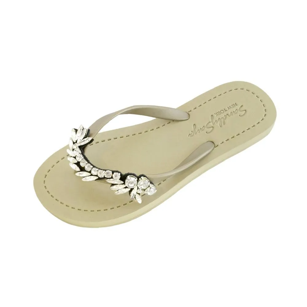 Nomad - Rhinestone Flat Flip Flops Sandal