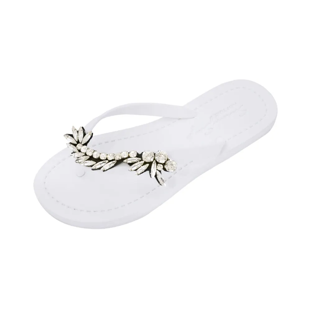 Nomad - Rhinestone Flat Flip Flops Sandal