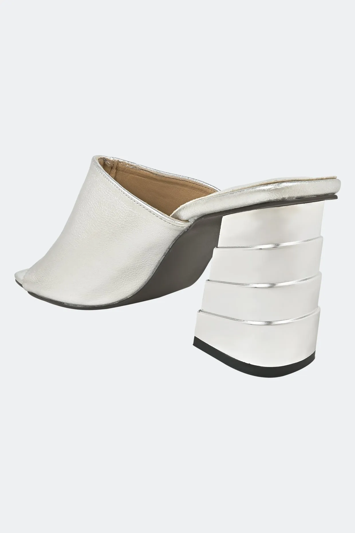 Silver Mules For Women