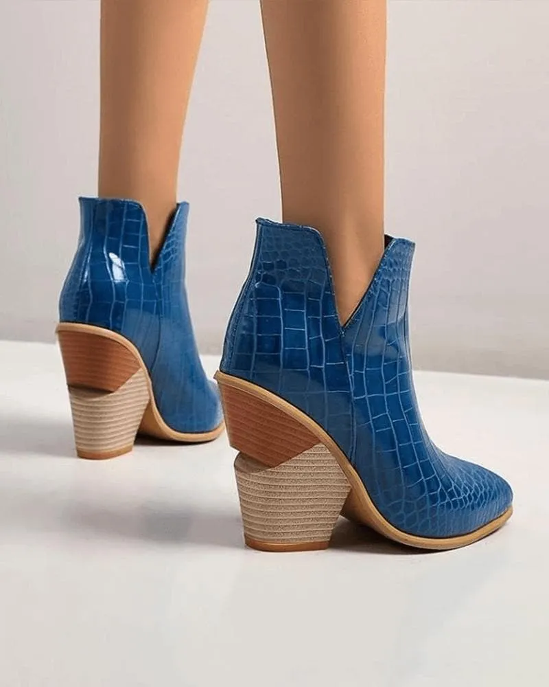 Somple Pointed Toe Slip On Boots