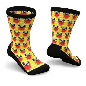 Watermelon Dogs Non-Binding Diabetic Socks