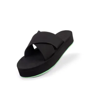 Women's Cross Platform Sneaker Sole - Lime Sole/Black