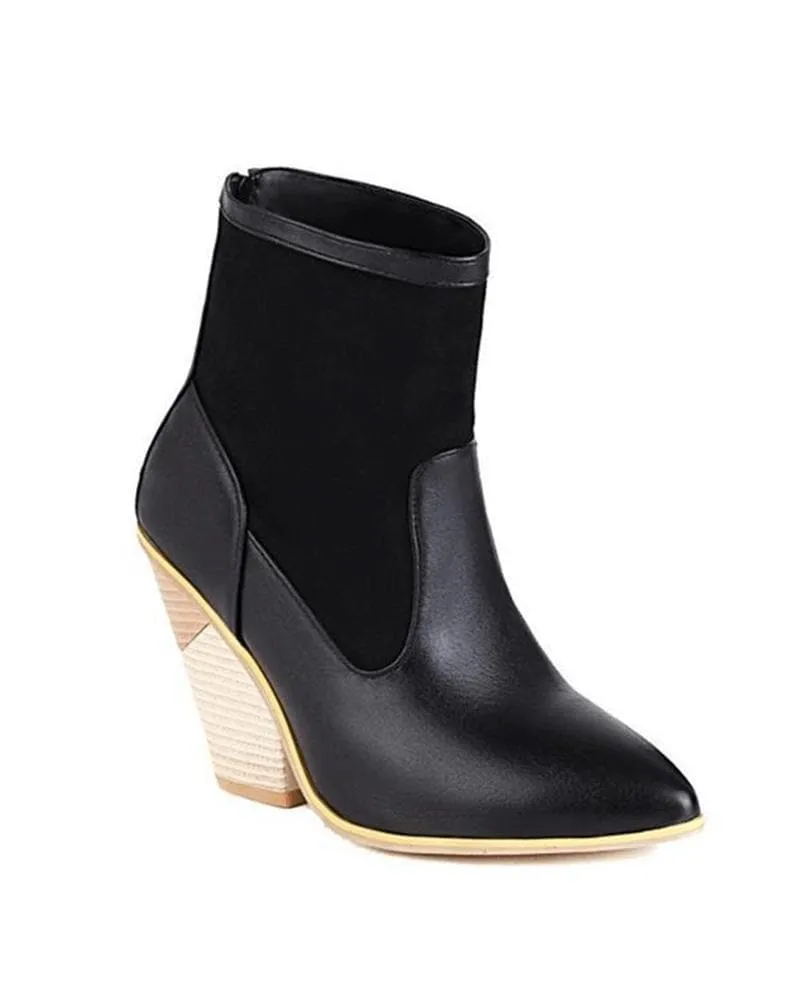 Women's Fashion Split Joint Zipper Boots