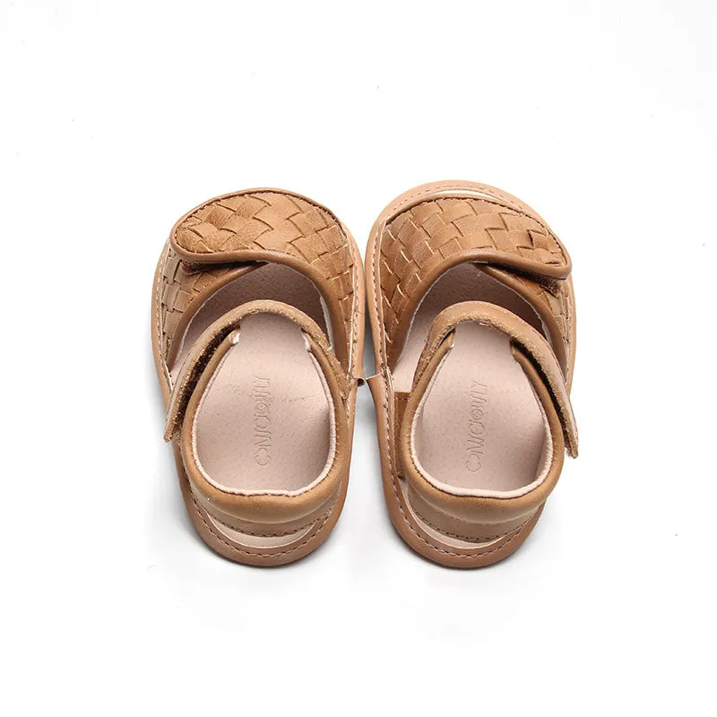 Woven Soft Sole Sandal Walnut