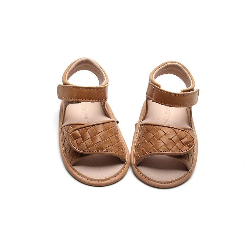 Woven Soft Sole Sandal Walnut