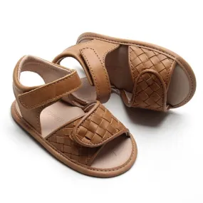 Woven Soft Sole Sandal Walnut